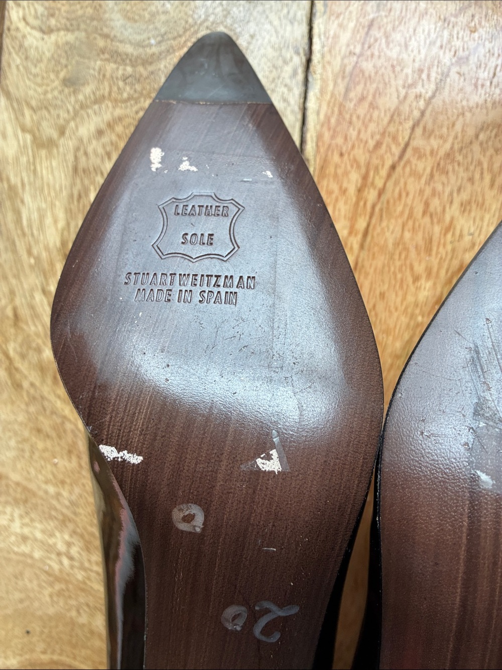 Stuart Weitzman Tortoiseshell Patent Leather Pointed Pumps - Picture 6 of 13